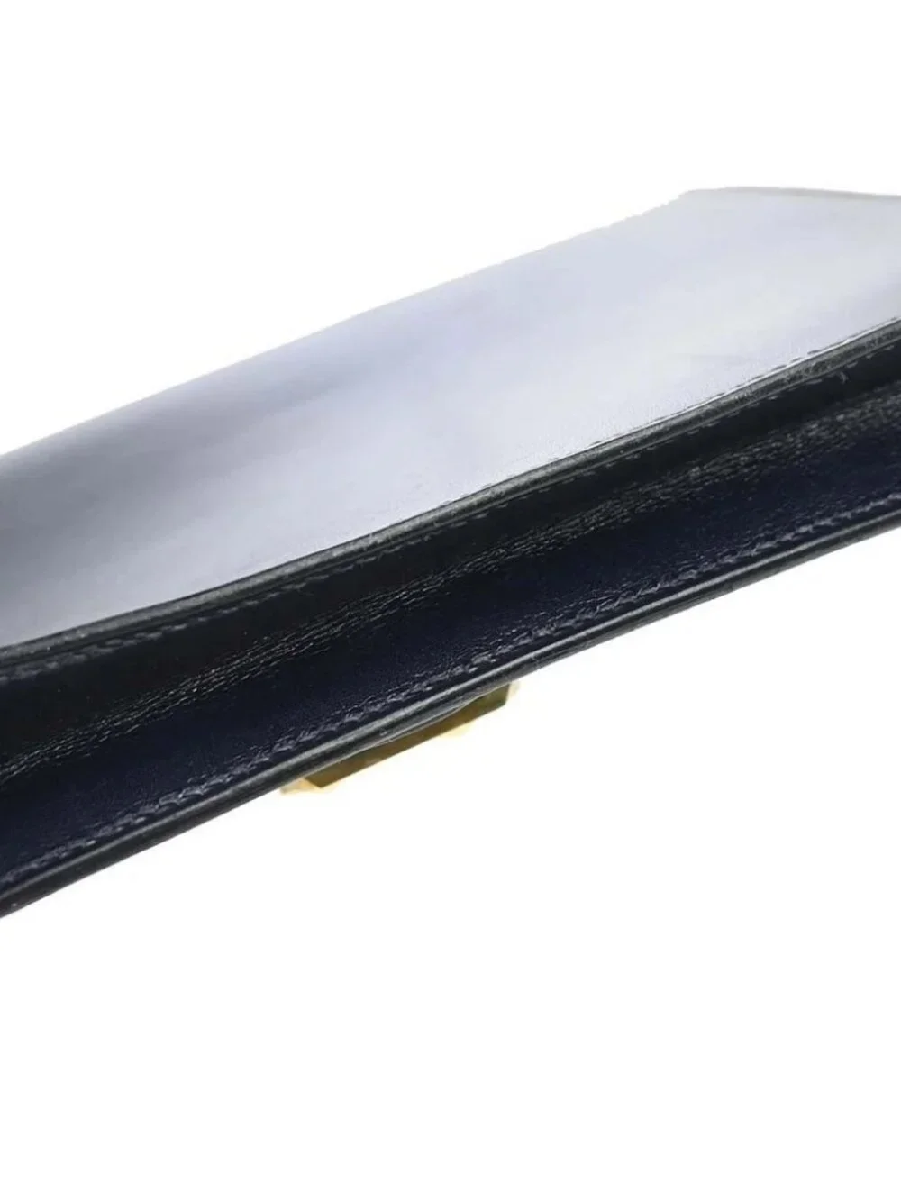 Hermes Blue Navy Box Calf Pochette Jet Clutch Bag